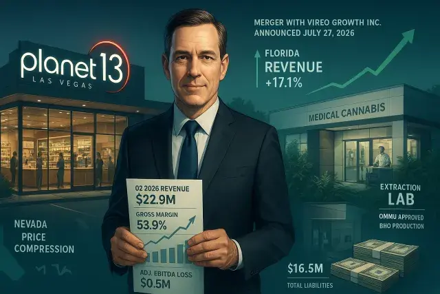 Planet 13 Posts Narrower Loss as Merger With Vireo Nears Close